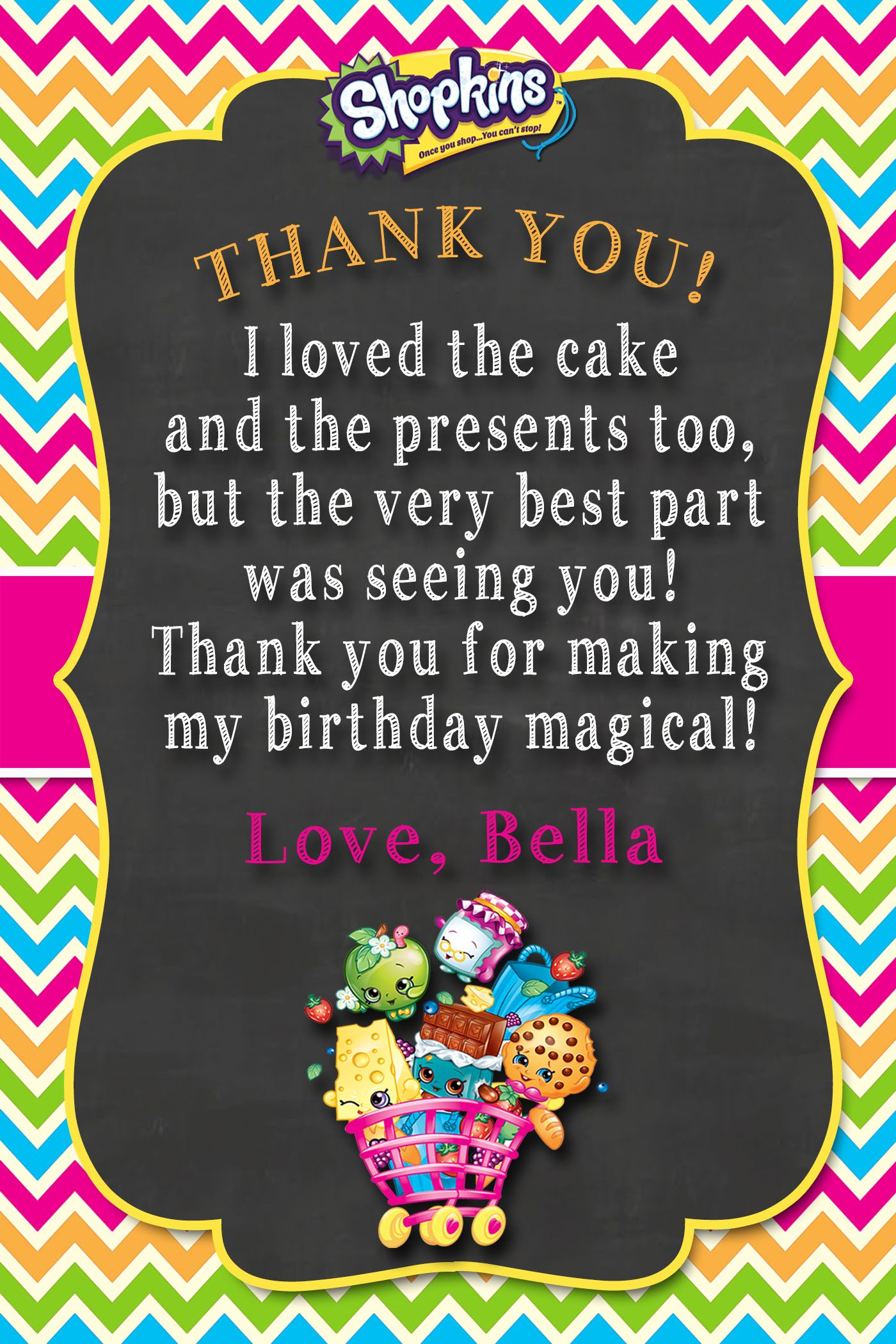 Shopkins Thank You Card | Shopkins 4 My Bianca! In 2019 | Shopkins - Free Printable Shopkins Thank You Cards