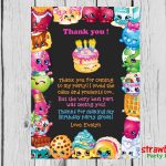 Shopkins Thank You Cards, Shopkins Birthday Thank You Notes, Thank   Free Printable Shopkins Thank You Cards