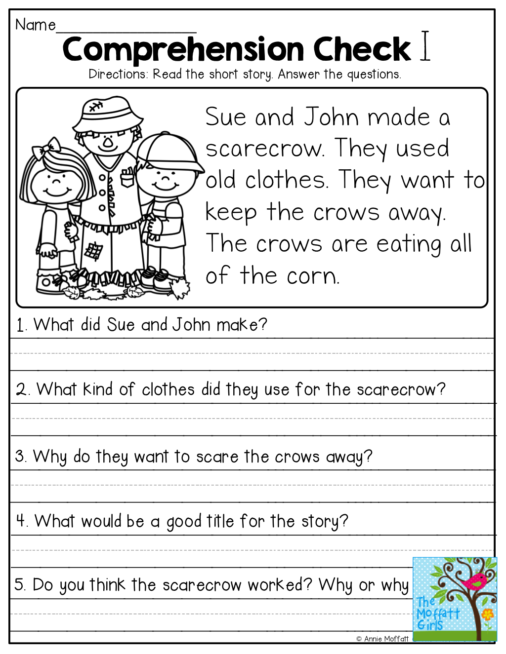 Short Stories With Comprehension Questions! | Jassiah | Pinterest - Free Printable Short Stories With Comprehension Questions