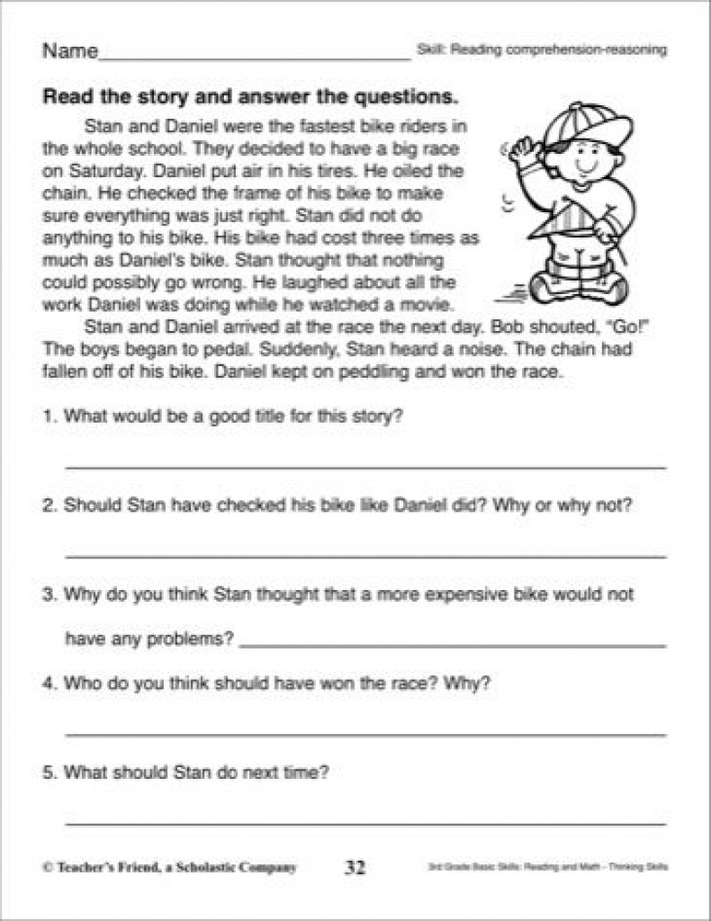 Short Story With Comprehension Questions: 3Rd Grade Reading Skills - Free Printable Short Stories With Comprehension Questions