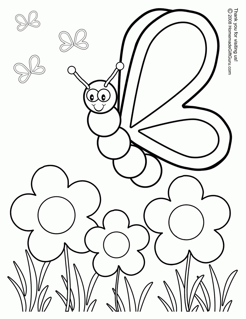 Silly Butterfly Coloring Page | Color My World | Coloring Pages - Free Printable Color Sheets For Preschool