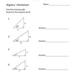 Simple Algebra 1 Worksheet Printable | Ged Prep | Pinterest   9Th Grade Algebra Worksheets Free Printable