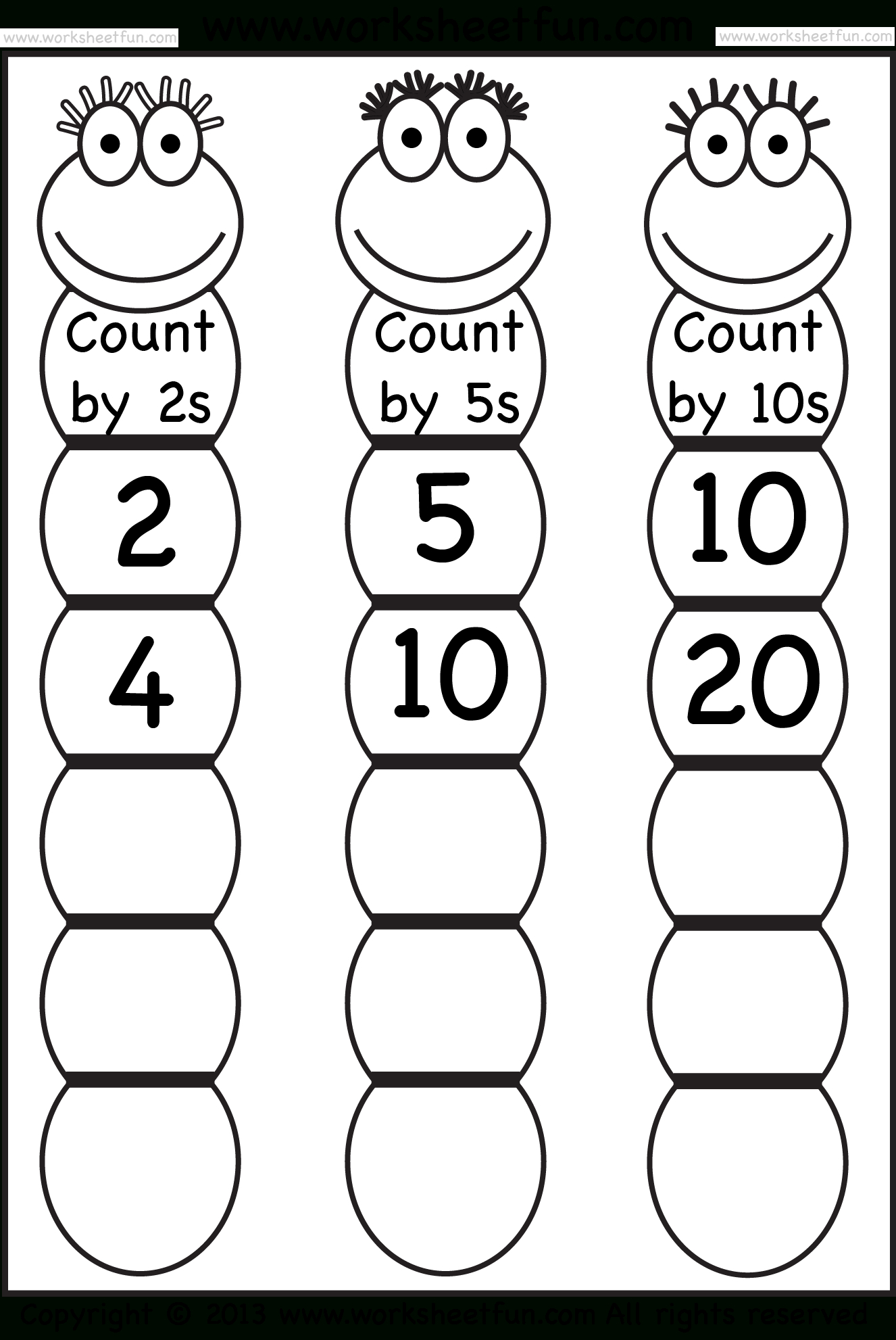 Skip Counting2, 5 And 10 – Worksheet / Free Printable Worksheets - Free Printable Skip Counting Worksheets