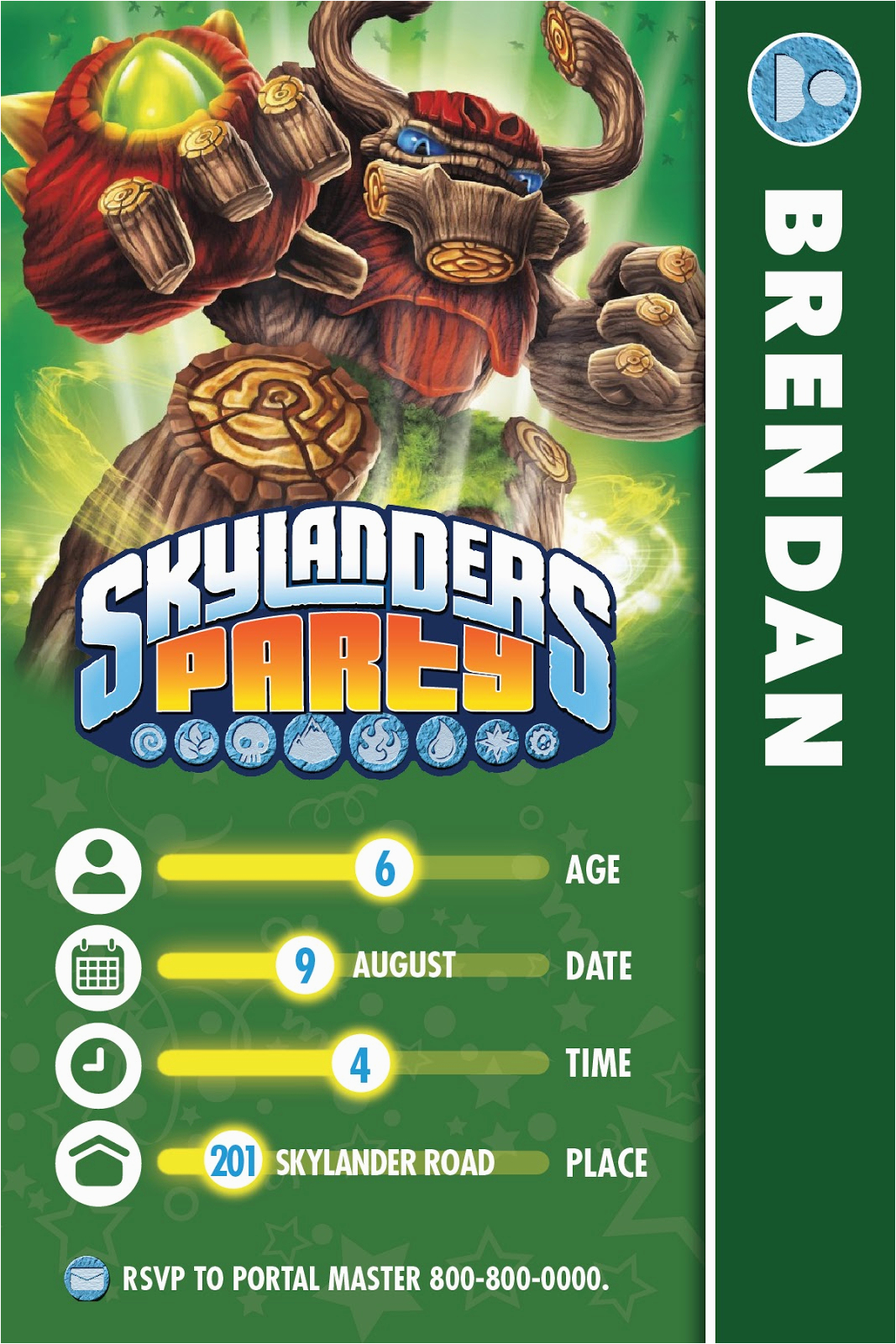 Skylander Birthday Invites | Birthdaybuzz - Free Printable Skylander Invitations