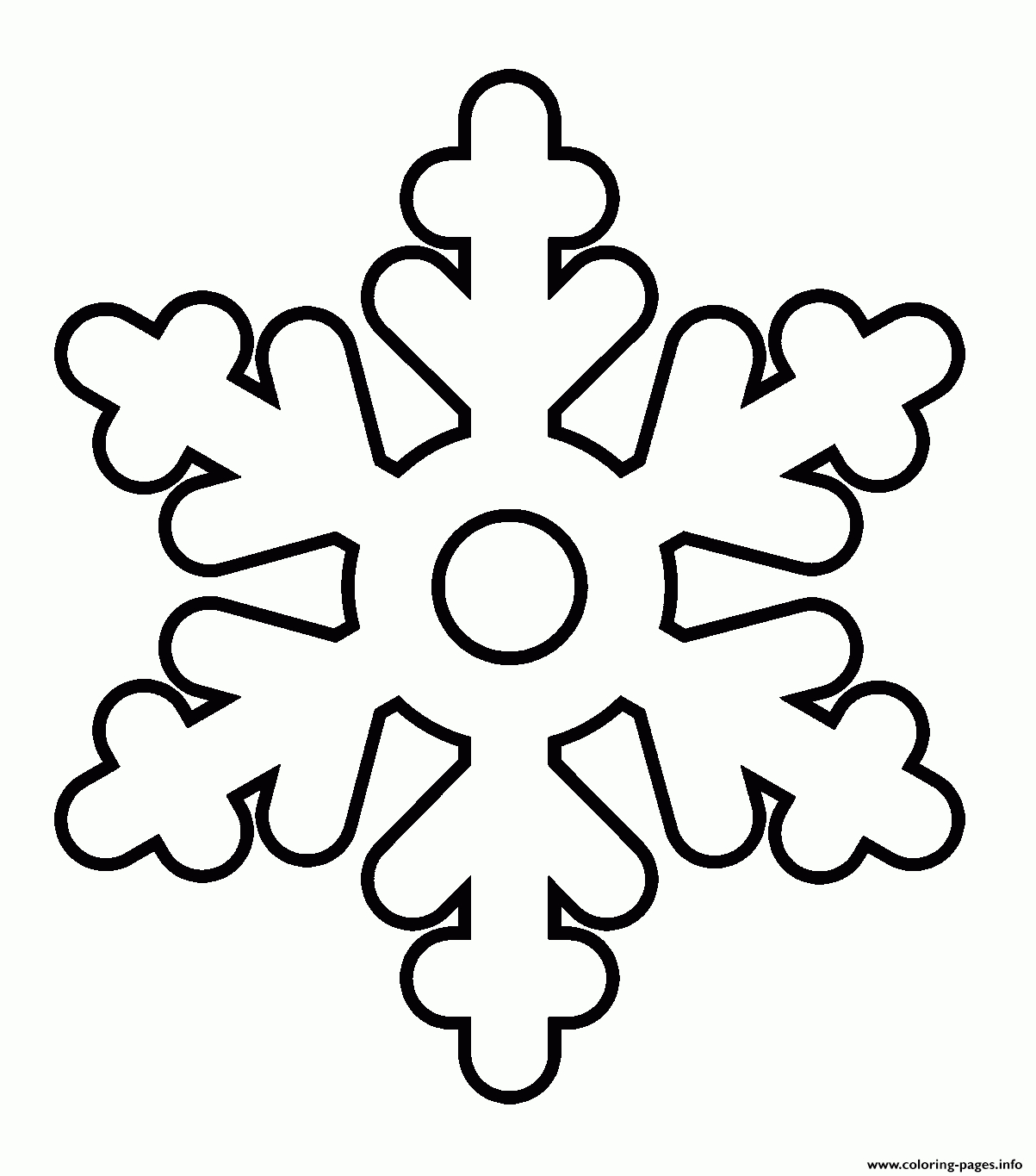 Snowflake Easy Kid Coloring Pages Printable - Free Printable Snowflakes