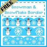 Snowman And Snowflake Border | Dbt Celebrations For The Australian   Free Printable Christmas Bulletin Board Borders