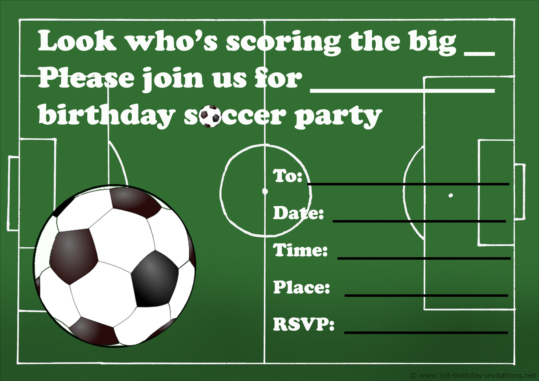 Soccer Birthday Invitations And Attractive Invitations Fitting Aimed - Free Printable Soccer Birthday Invitations