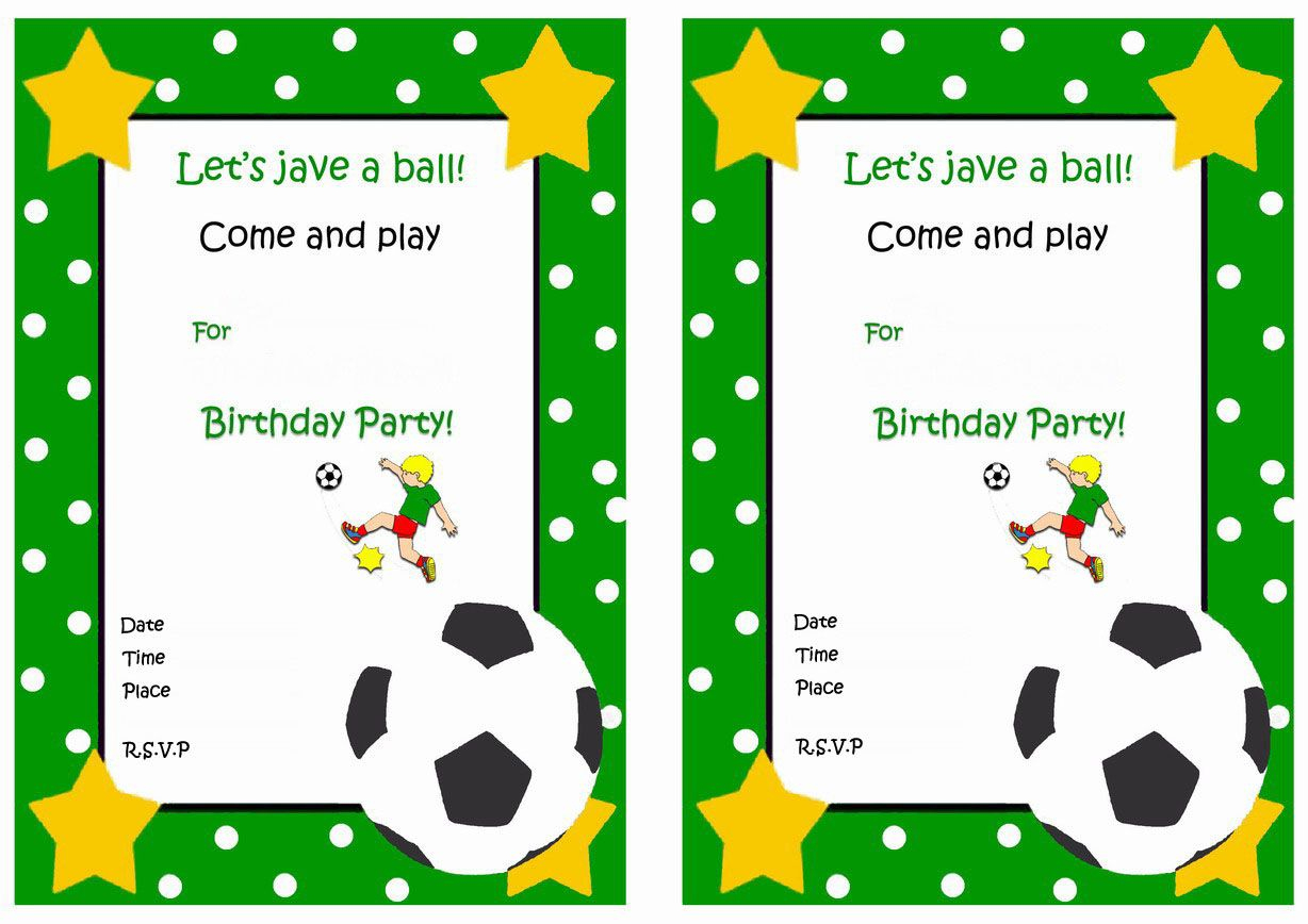 Soccer Free Printable Birthday Party Invitations | Birthday Party - Free Printable Soccer Birthday Invitations