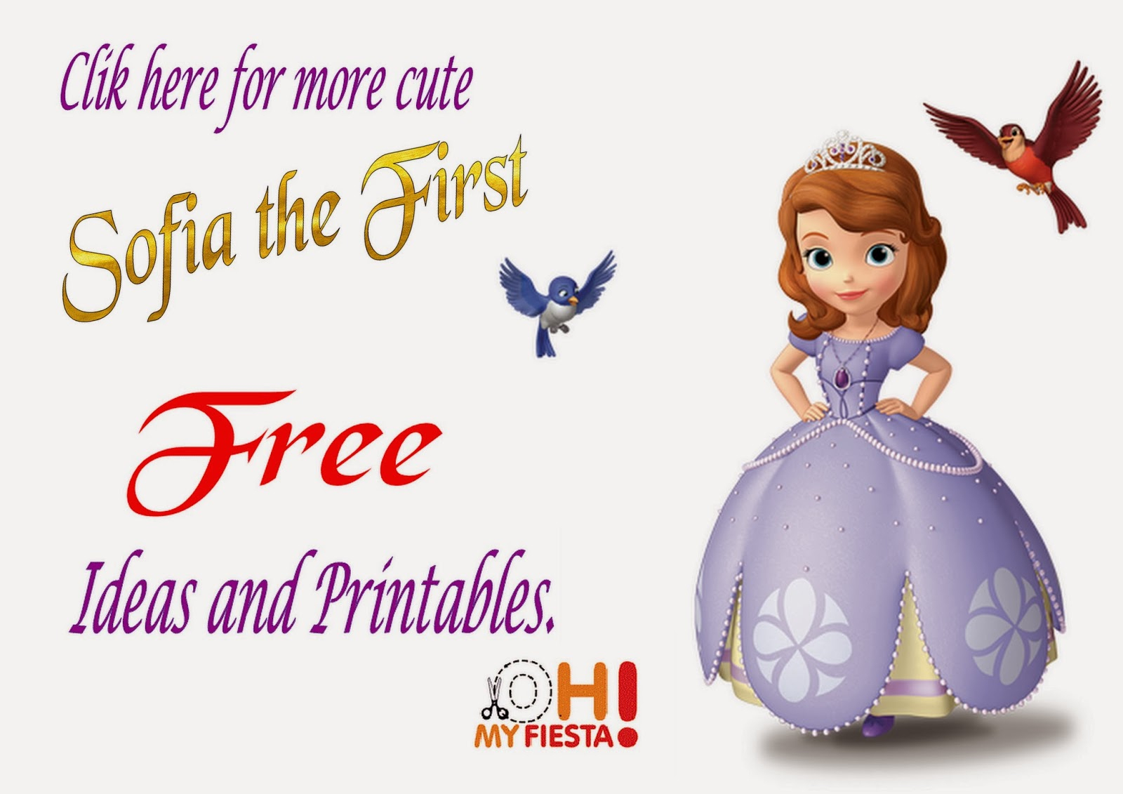 Sofia The First Free Printable Invitations Or Photo Frames. | Oh My - Free Printable Sofia Cupcake Toppers