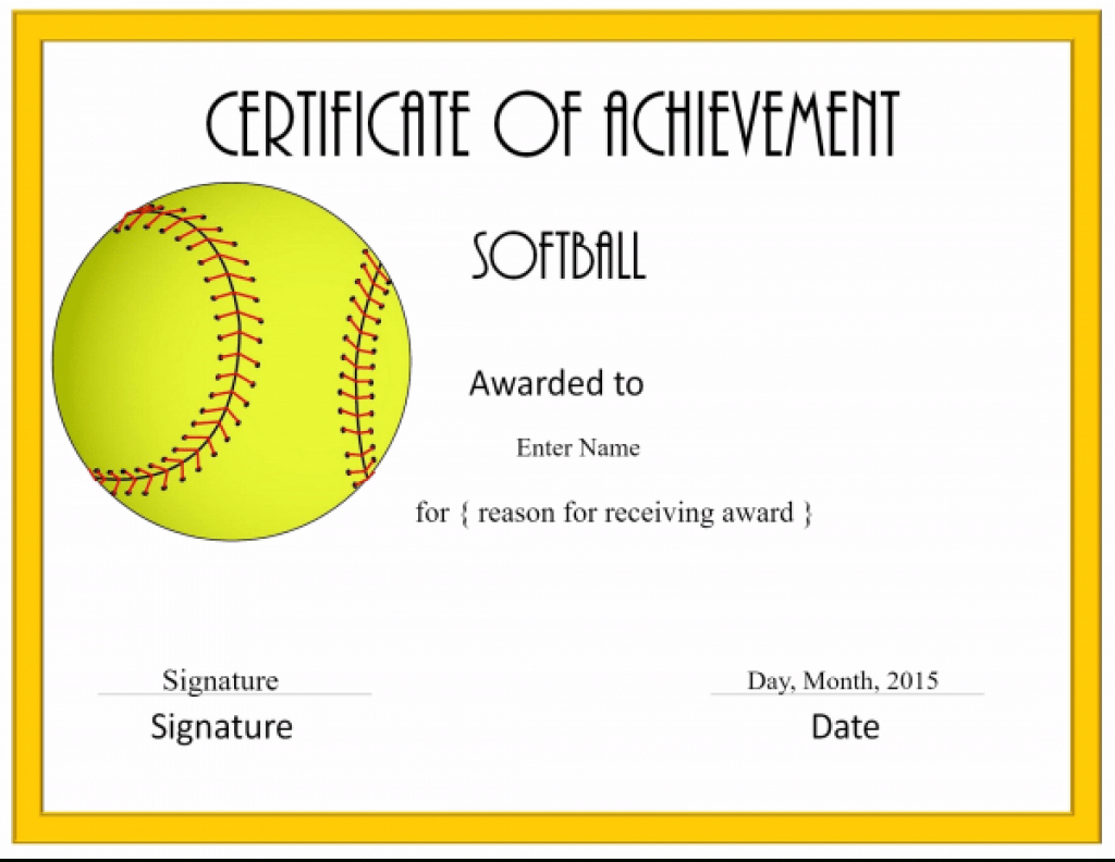 Softball Awards Certificate Template Archives - Southbay Robot With - Free Printable Softball Award Certificates