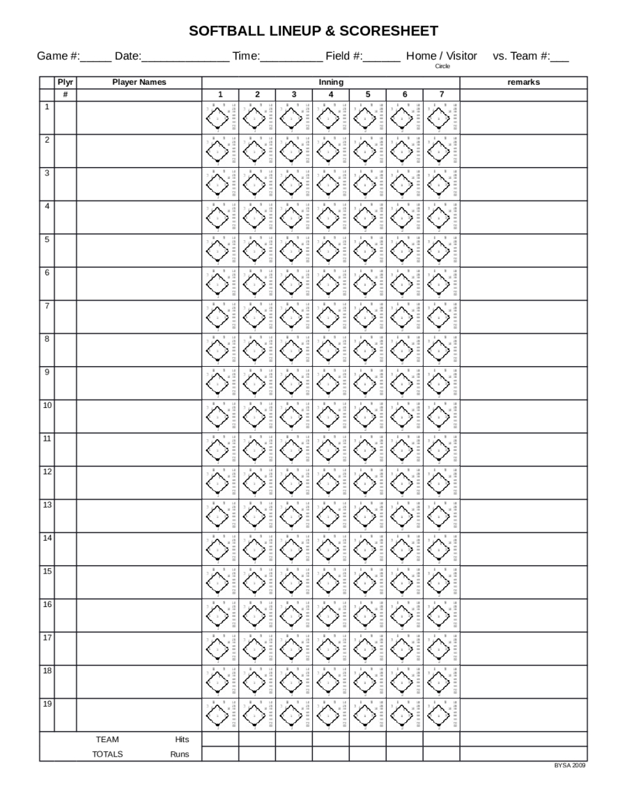 Softball Stat Sheet Excel - Laobing Kaisuo - Free Printable Softball Images