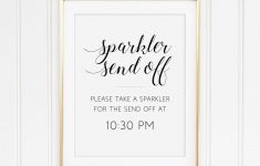 Free Printable Wedding Sparkler Sign