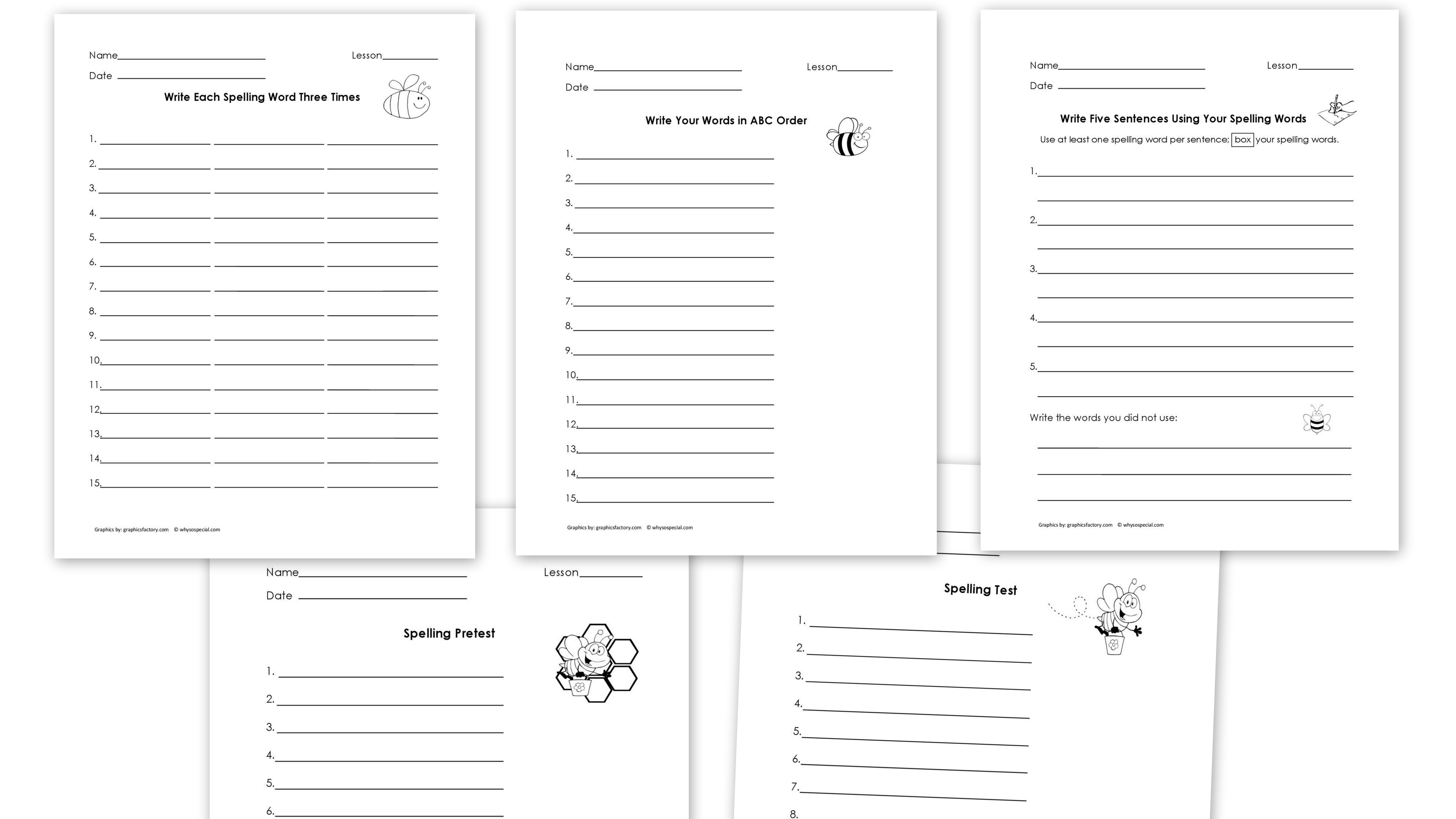 Spelling Practice Sheets - Why So Specialwhy So Special - Free Printable Spelling Practice Worksheets