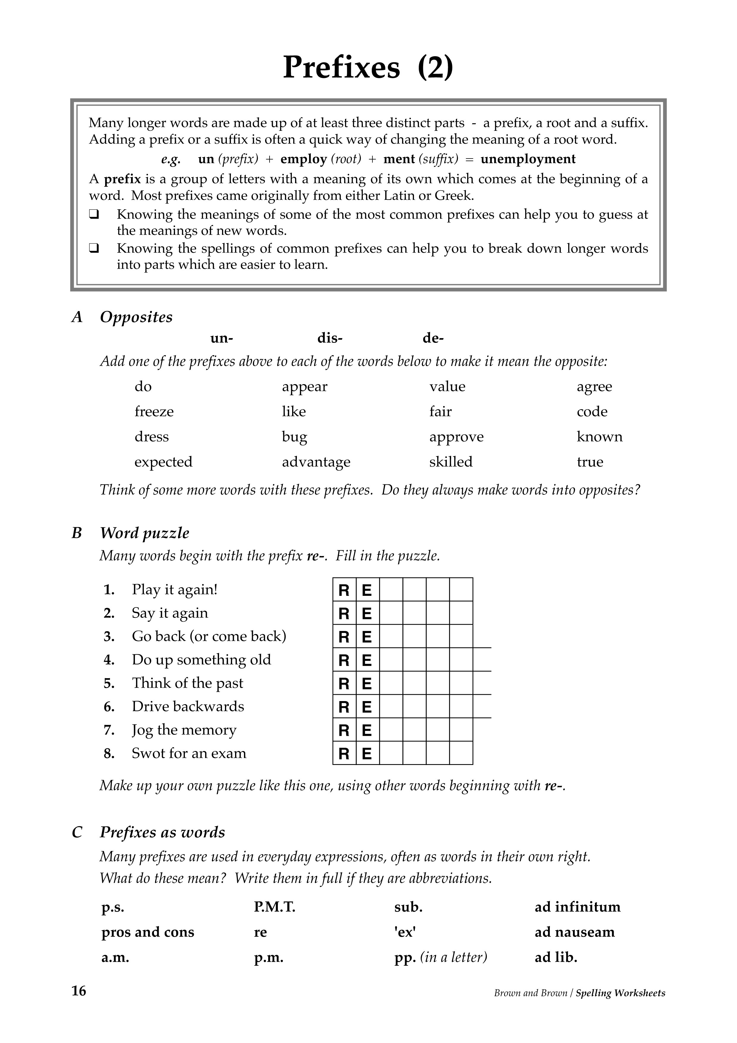 Spelling Worksheets | The Adult Literacy Specialist | Gatehouse Media - Free Printable Spelling Worksheets For Adults