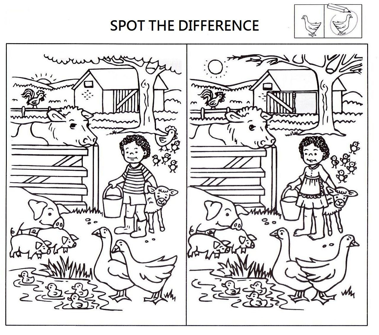 Spot The Difference Worksheets For Kids | Kids Worksheets Printable - Free Printable Spot The Difference Worksheets