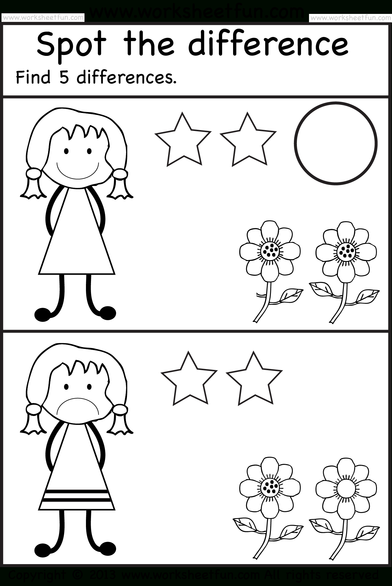 Spot The Differences | Pre K Activities | Pinterest | Preschool - Free Printable Spot The Difference For Kids