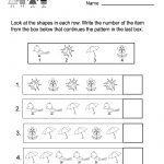 Spring Patterns Worksheet   Free Kindergarten Seasonal Worksheet For   Free Printable Spring Worksheets For Kindergarten