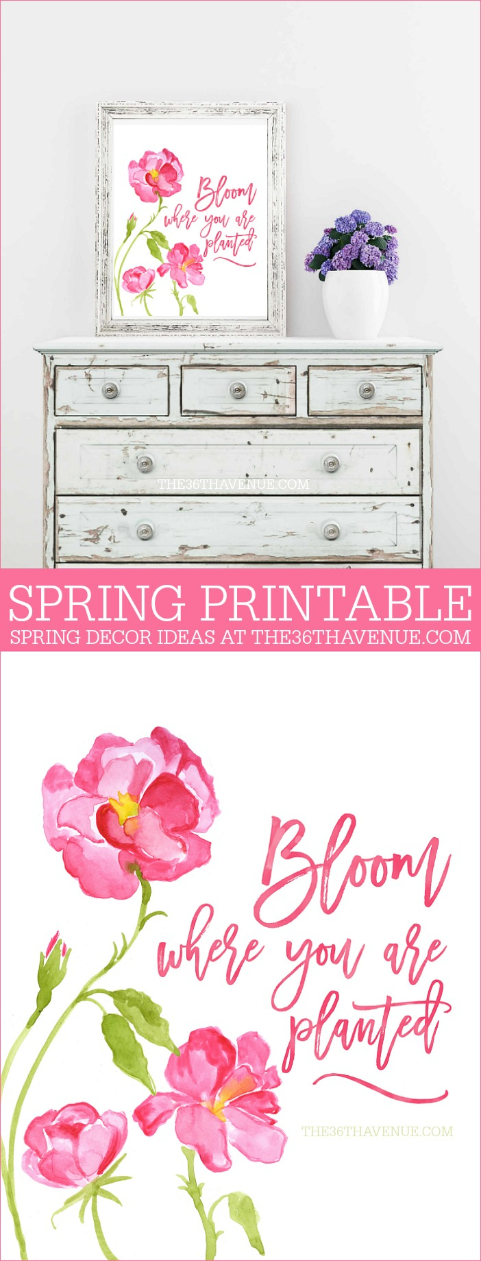 Spring Printable - Easter Decor - The 36Th Avenue - Free Printable Spring Decorations