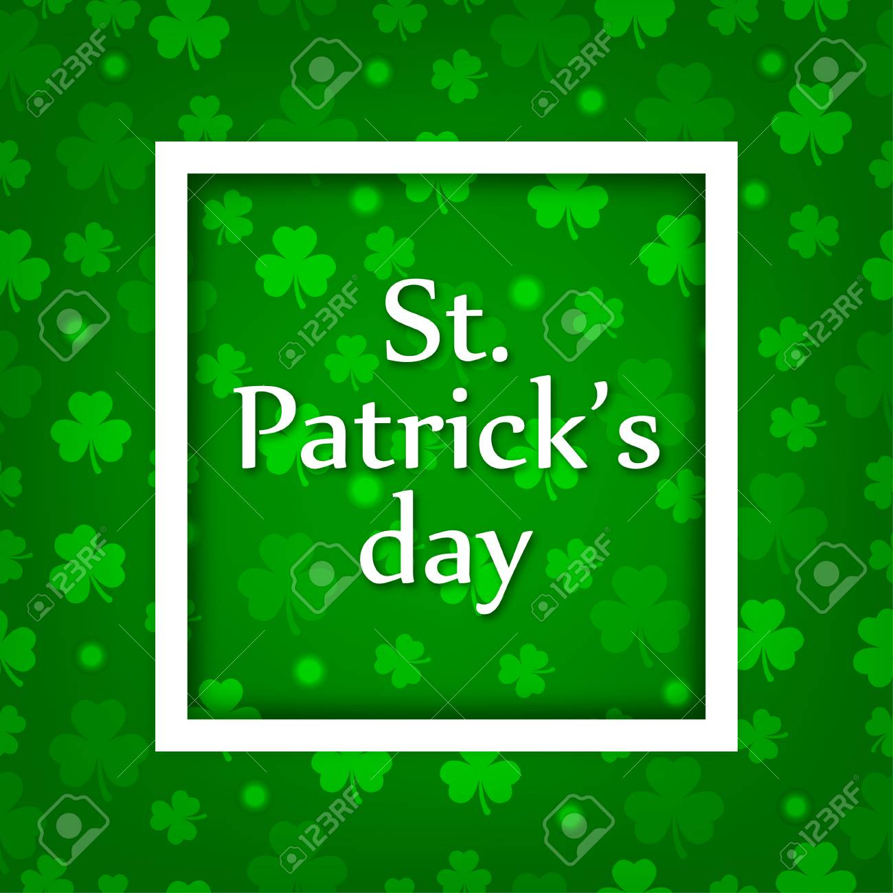 St.patrick &amp;#039;s Day Celebration. Clover Green Print For Postcard - Free Printable St Patrick&amp;amp;#039;s Day Banner