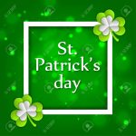 St.patrick 's Day Celebration. Clover Green Print For Postcard   Free Printable St Patrick's Day Banner