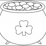 St. Patrick's Day Coloring Pages Ebook: Leprechaun With A Pot Of   Free Printable Pot Of Gold Coloring Pages