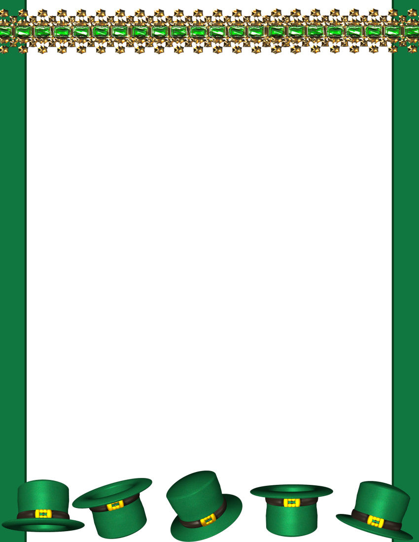 St Patrick&amp;#039;s Day Stationery Tempate Page 1 - Free Printable St Patricks Day Stationery