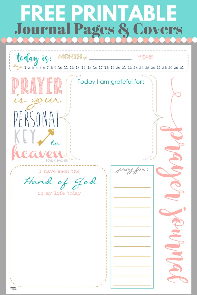 Start A Prayer Journal For More Meaningful Prayers: Free Printables!!! - Free Printable Journal Templates