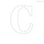 Stencil Letters C Printable Free C Stencils | Stencil Letters Org   Free Printable Calligraphy Letter Stencils