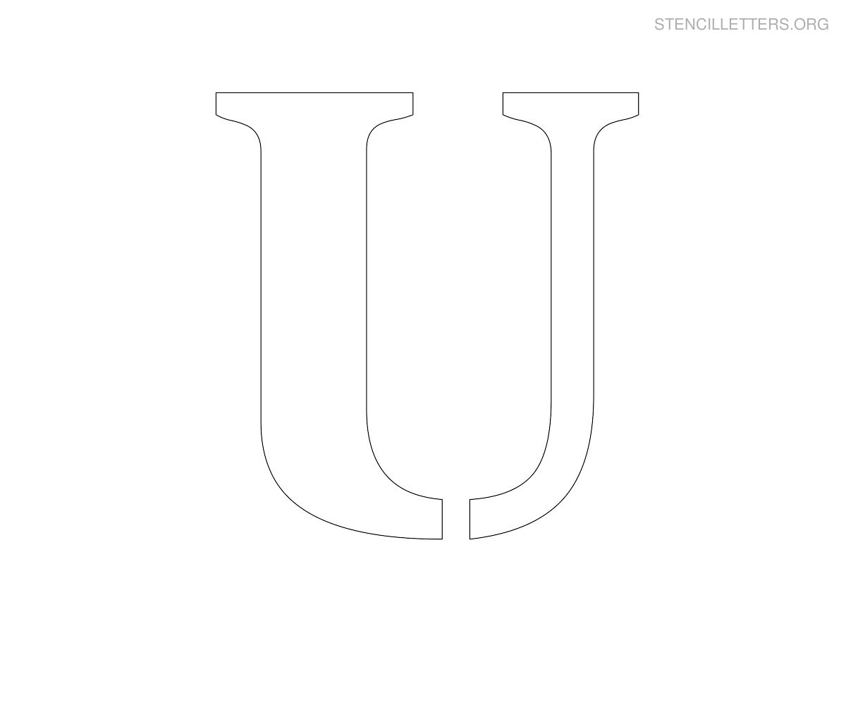 Stencil Letters U Printable Free U Stencils | Stencil Letters Org - Free Printable Large Letters