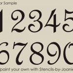 Stencil Paris French Script Numbers Bride Lake House Address Old   Free Printable Fancy Number Stencils