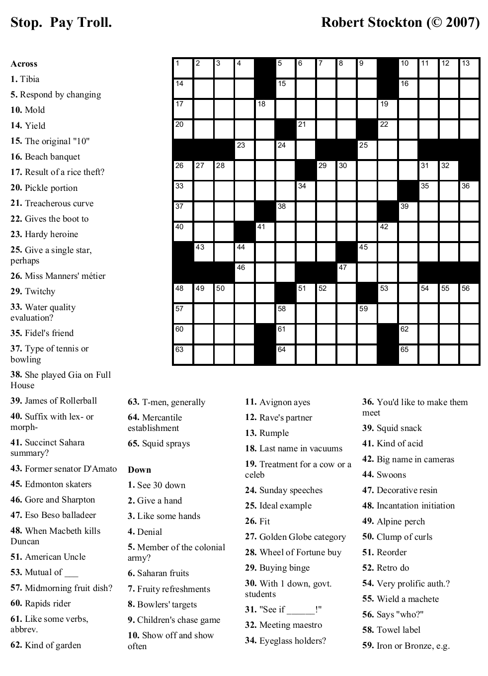 Stoppaytroll Large Crossword Puzzle Printable For Students - Free Printable Word Searches For Middle School Students