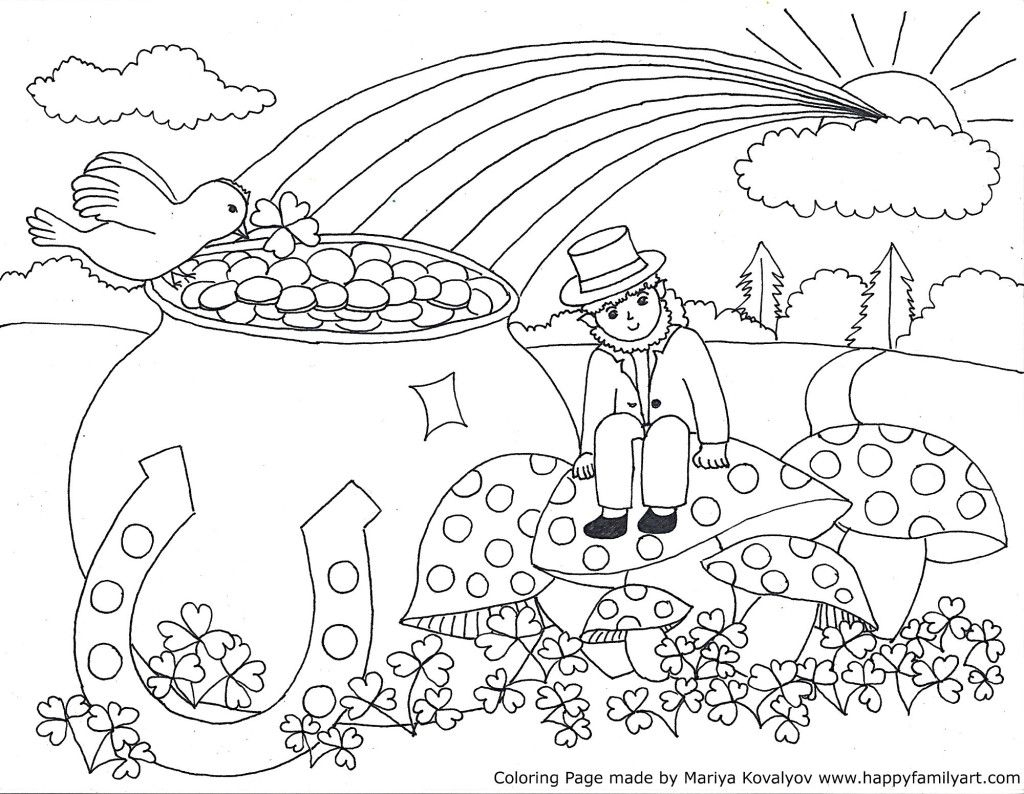 Stpatriksmedium - | Coloring Holidays | Pinterest | Coloring Pages - Free Printable Saint Patrick Coloring Pages