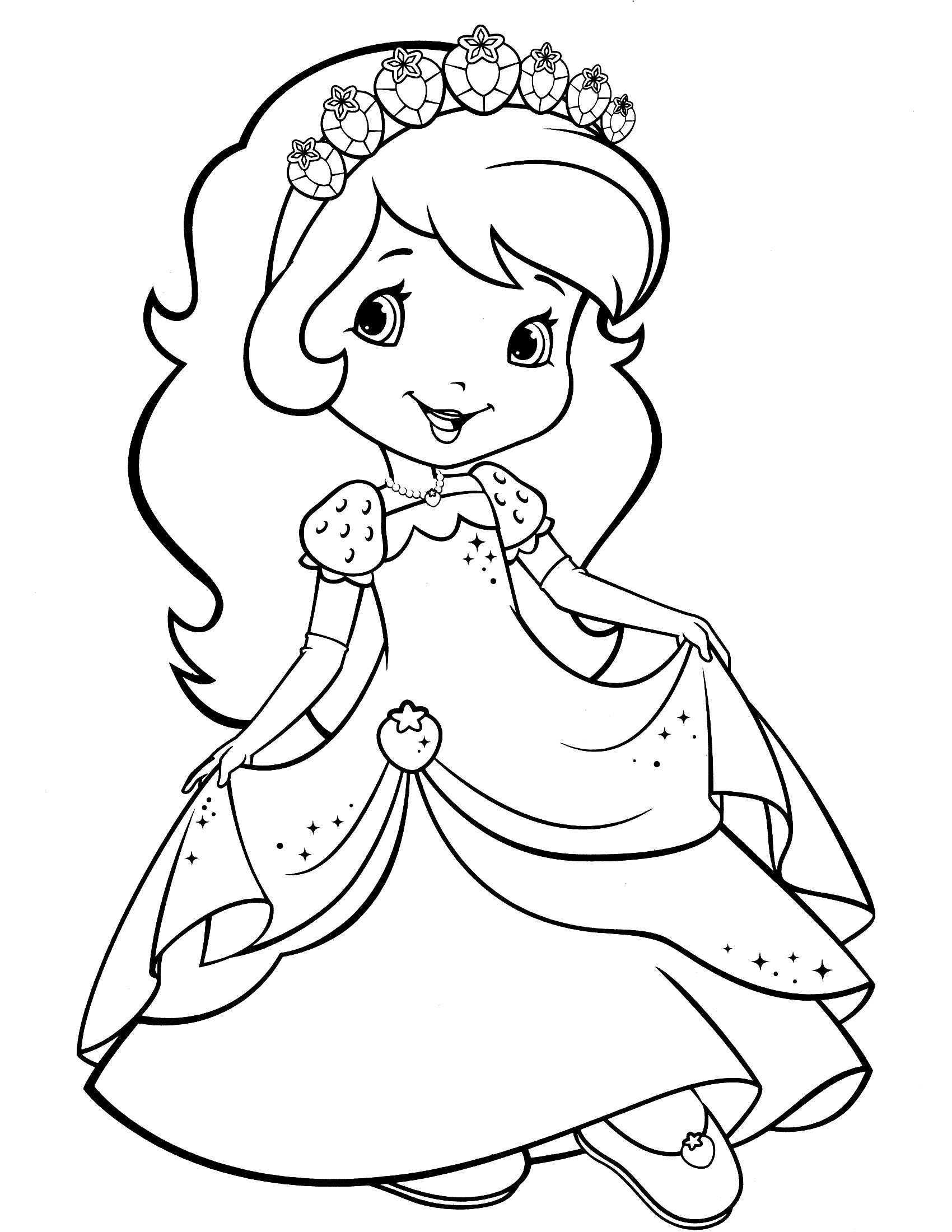 Strawberry Shortcake Coloring Page | Strawberry Shortcake Coloring - Strawberry Shortcake Coloring Pages Free Printable