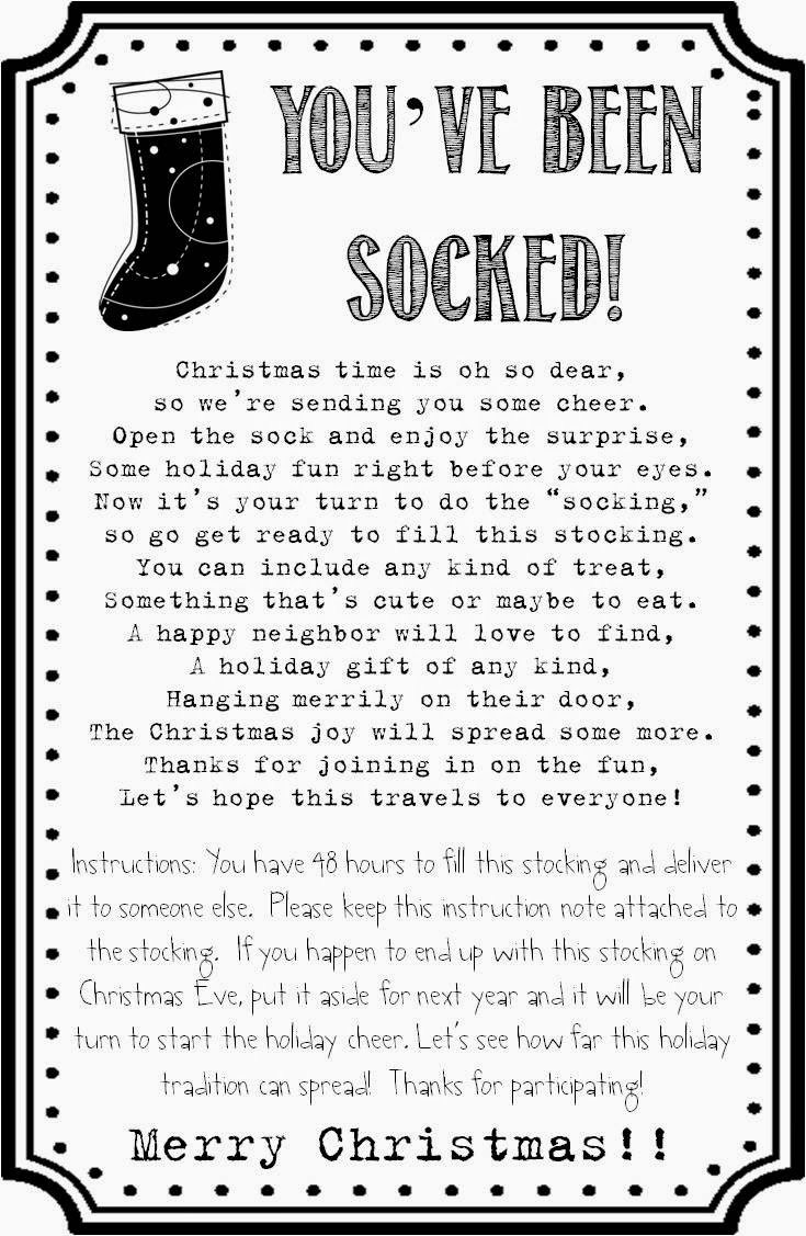 Strong Armor: Christmas Socking - You Ve Been Socked Free Printable