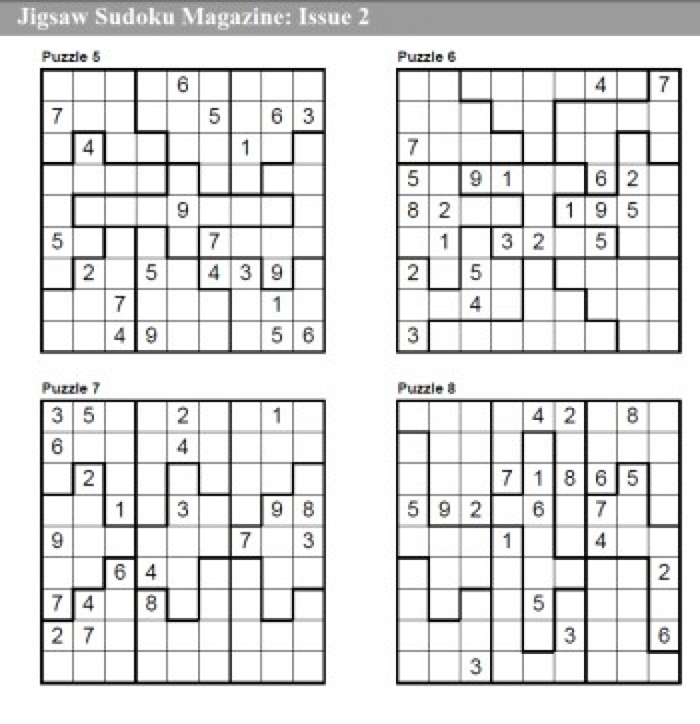 Sudoku Free Printable Puzzles 4 Per Page | Kids Activities - Free Printable Sudoku 4 Per Page