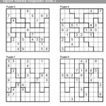 Sudoku Free Printable Puzzles 4 Per Page | Kids Activities   Free Printable Sudoku 6 Per Page