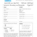 Summer Camp Registration Form Template   Free Printable Summer Camp Registration Forms