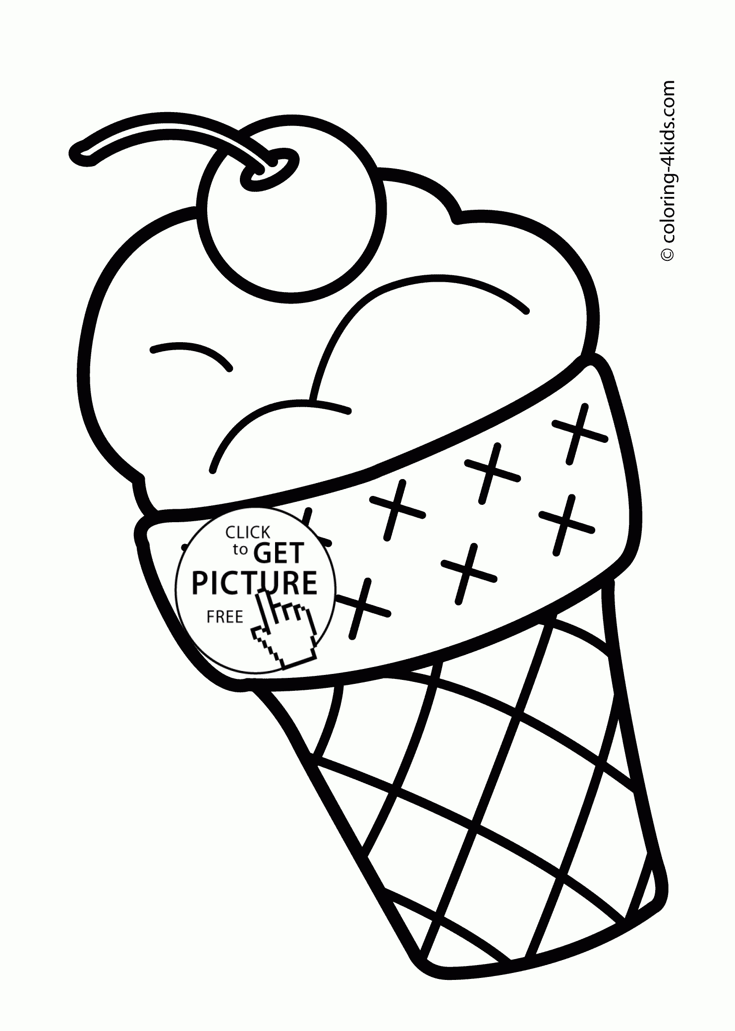 Summer Coloring Pages With Ice Cream For Kids, Seasons Coloring - Summer Coloring Sheets Free Printable
