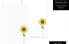 Free Printable Sunflower Stationery
