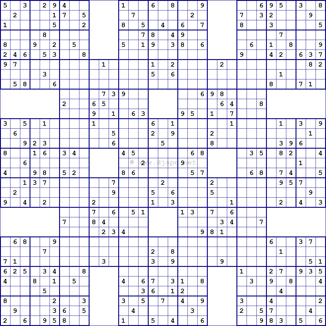 Super Samurai Sudoku 13 Grids | Sudoku | Pinterest | Sudoku Puzzles - Free Printable Sudoku 4 Per Page