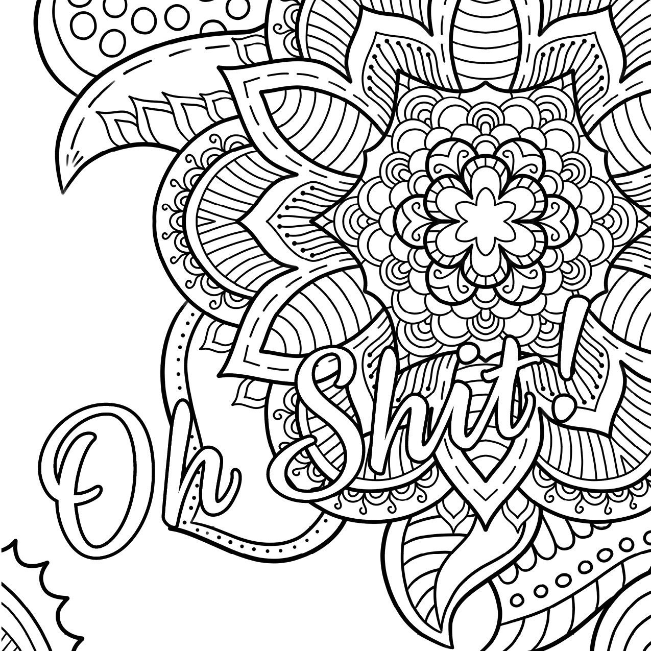 Swear Word Coloring Book #2 Free Printable Coloring Pages For Adults - Free Printable Coloring Pages For Adults Swear Words