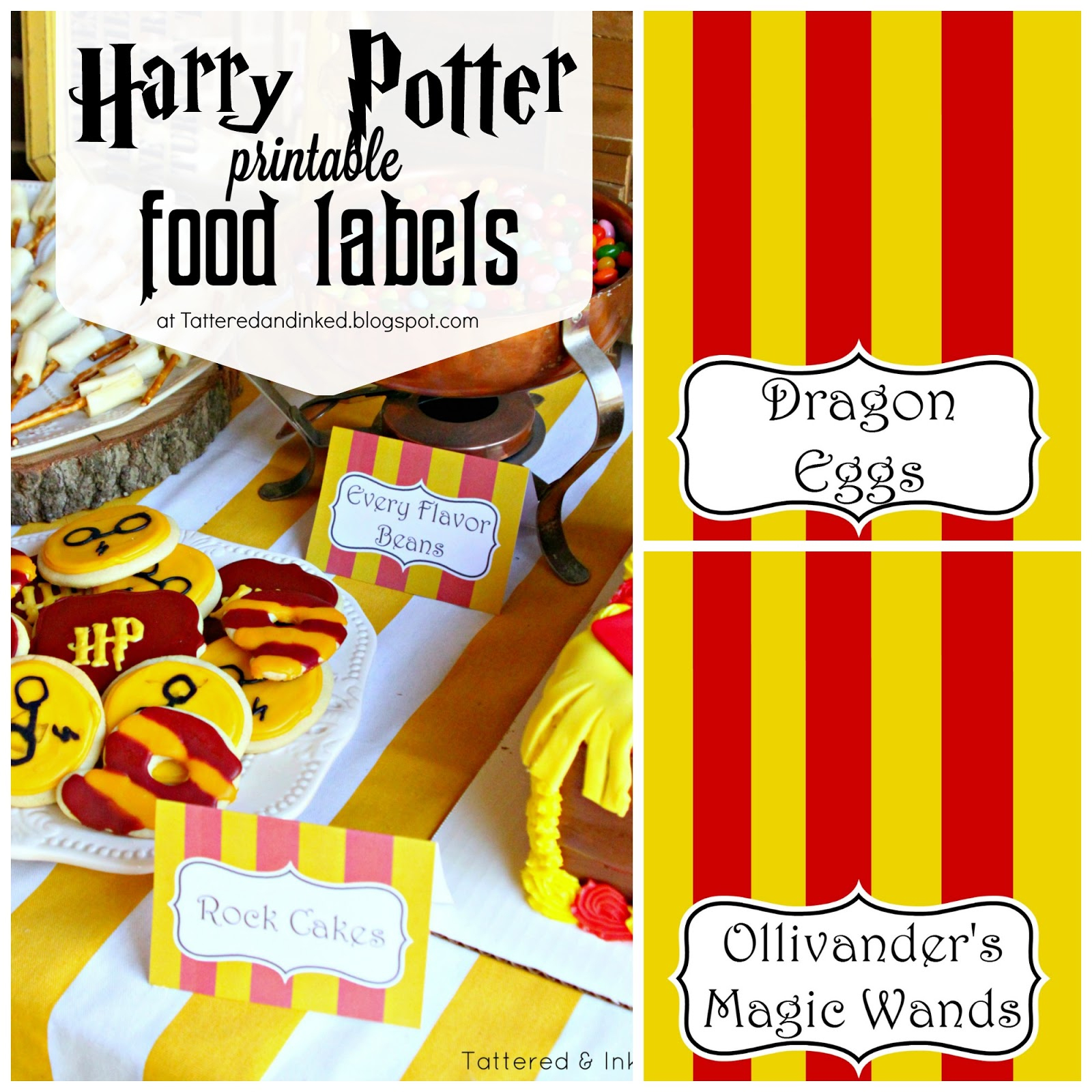Tattered And Inked: Harry Potter Party Free Printables And Source List!! - Free Printable Harry Potter Pictures