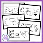 Teach Letters And Writing With Our Free Alphabet Animal Tracing Cards   Free Printable Alphabet Cards With Pictures