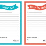 Teacher Appreciation Week – Free Printable “Thank You” Notes   Free Printable Thank You Cards For Teachers