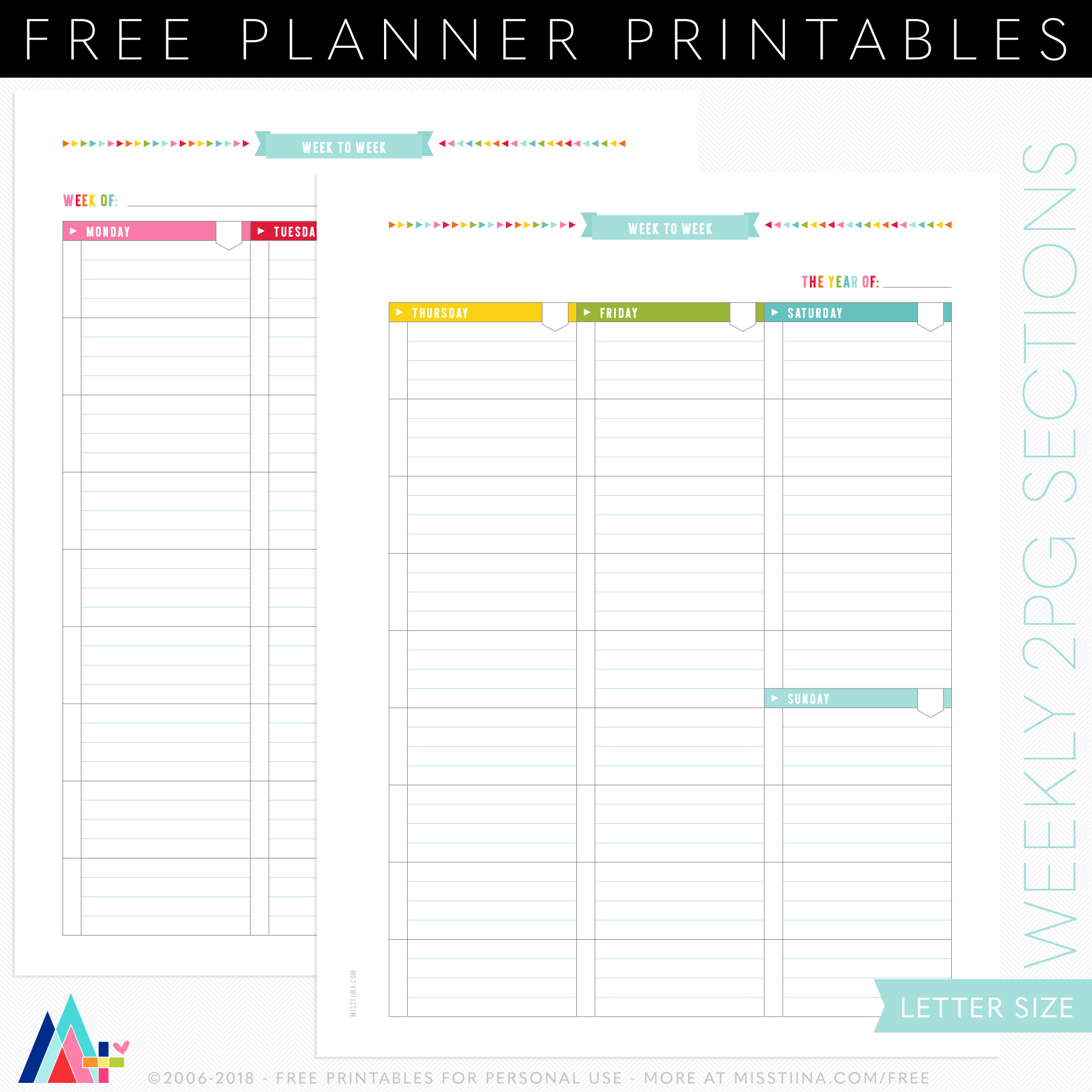 Teacher Planner + 3 New Printable Planner Freebies | Misstiina - Free Printable Teacher Planner Pages