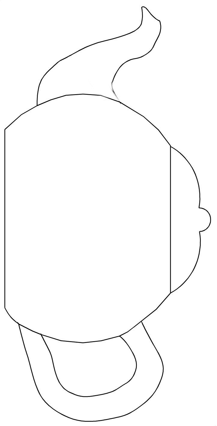 Teapot Templates Free Printable | Cut The Teapot, Handle And Spout - Free Teapot Printable