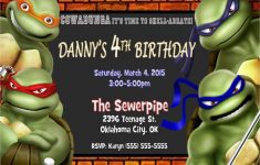 Free Printable Tmnt Birthday Party Invitations