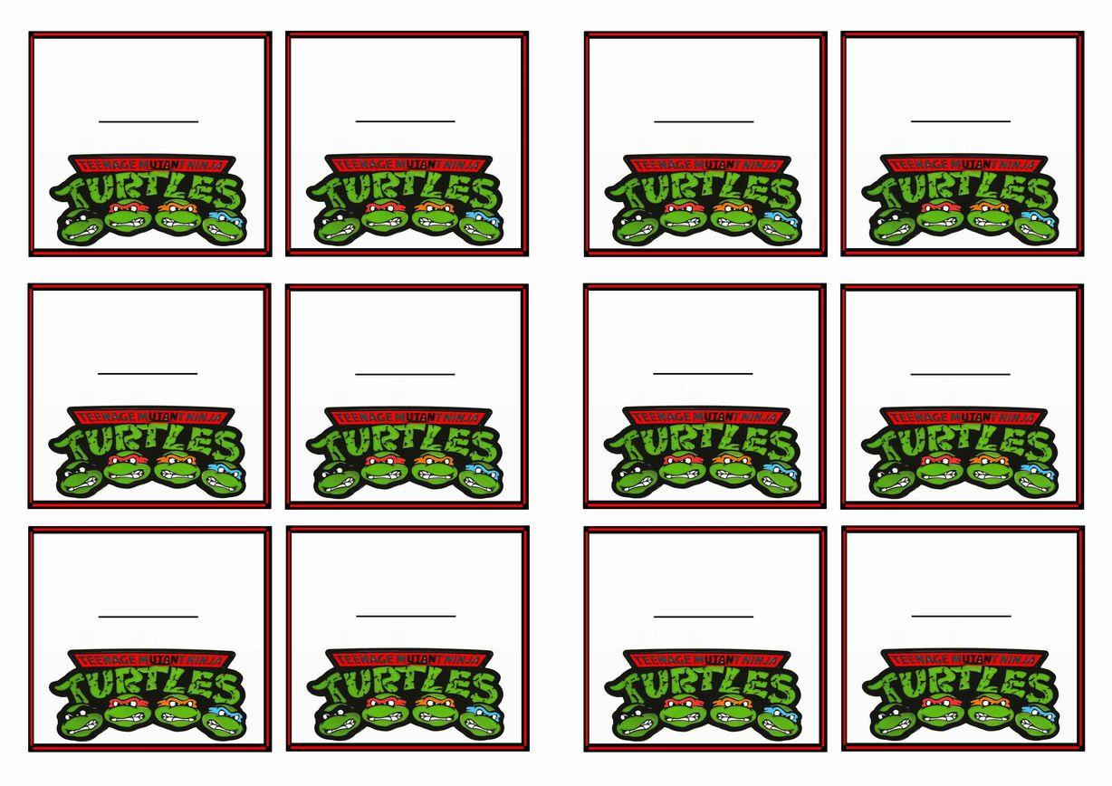Teenage Mutant Ninja Turtles Name Tags | Awesome Printables - Free Printable Tmnt Food Labels