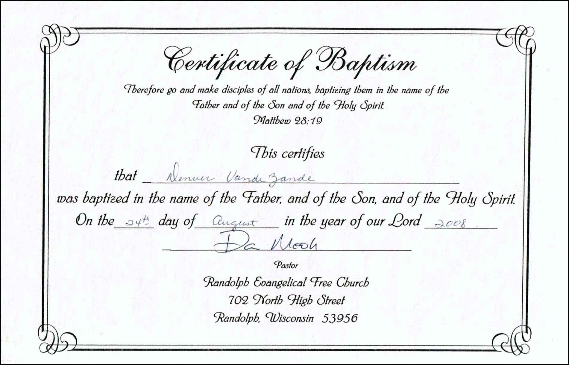 Template Design. Baptism Certificate Template - Collection Of - Free Online Printable Baptism Certificates