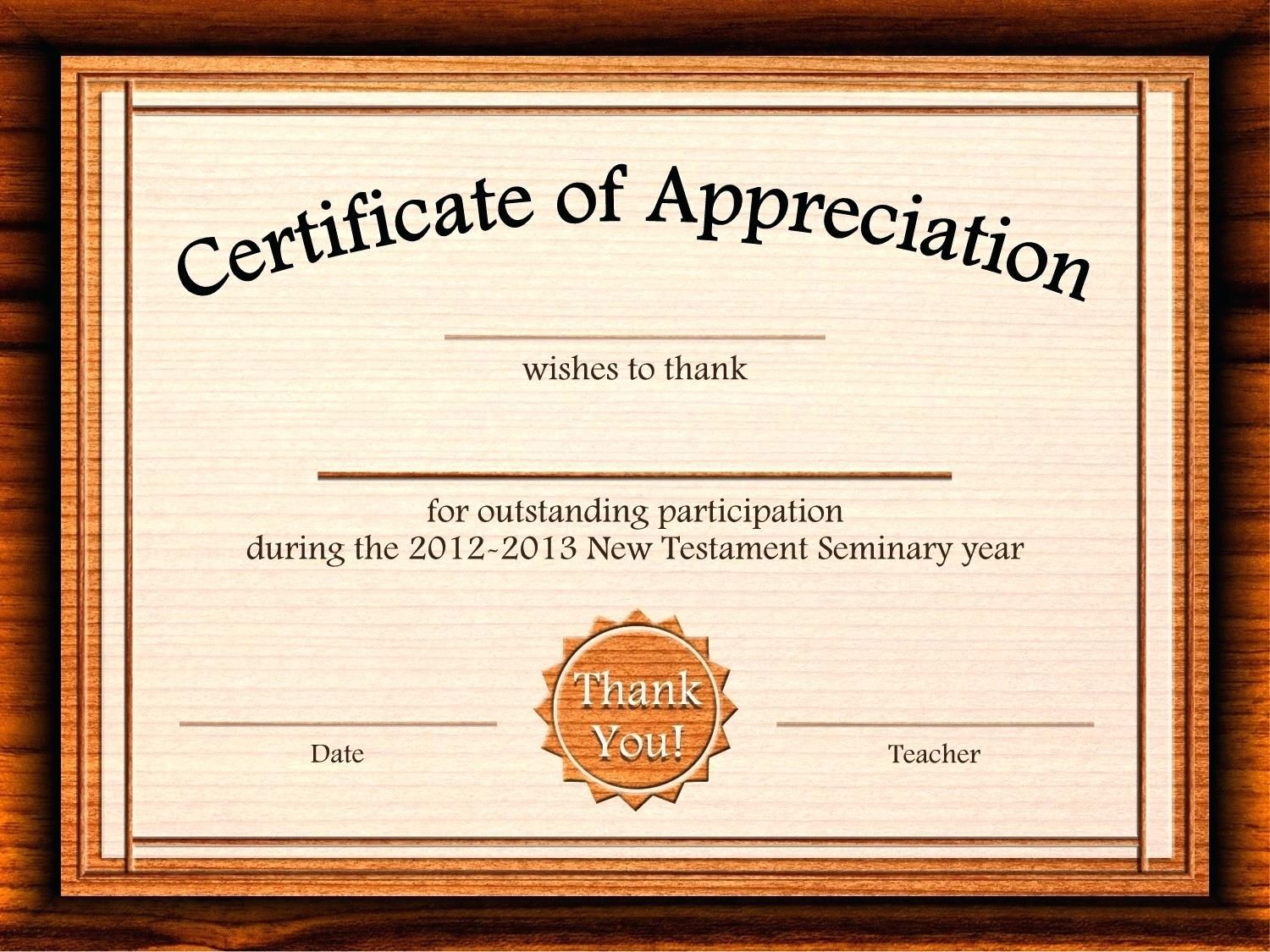 Template: Editable Certificate Of Appreciation Template Free - Free Customizable Printable Certificates Of Achievement